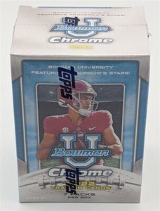 Factory Sealed Blaster Box 2022 Bowman University Chrome College Football Cards