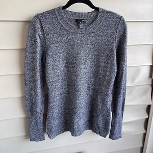 Aqua Cashmere 100% Cashmere V Neck Sweater Women's Sz S/M Black Gray Long Sleeve - Picture 1 of 7