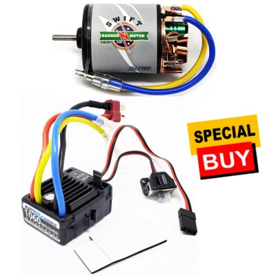 NHX Brushed ESC Speed Controller w/ Deans + 3-Slot 540 / 27T Brushed Motor - Image 1 of 4