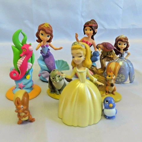 Disney Princess Sofia The First-Mermaid Friends Toy Figures Animals Lot of 9 Cover