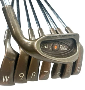Ping Eye 2 Beryllium Copper Irons 3-9,W Orange Dot Steel PING MicroTapper - Picture 1 of 16