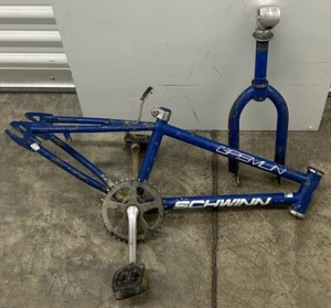 Cuadro y horquillas vintage de bicicleta BMX Schwinn 16” años 90 Schwinn niños azul - Imagen 1 de 6