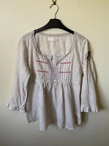 Odd Molly Smock Top Size 1 small stripes Boho - Picture 1 of 3