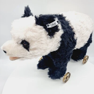 Steiff 400452 Teddybär Panda Pandabär auf Rädern Mohair 50 cm limitiert 1000 - Bild 1 von 4
