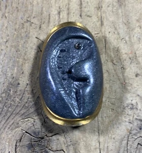 VINTAGE ANTIQUE BIKE BICYCLE Stamped Fish HEAD BADGE CREST EMBLEM - Picture 1 of 2