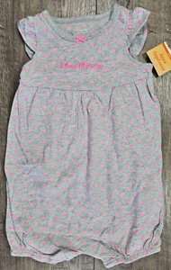 Baby Girl Clothes New Vintage Carter's 18 Month I Love Mommy Polka Dot Romper - Picture 1 of 3