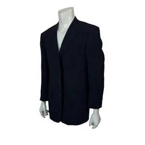 Luca Rossi Italia Mens 42R Black Super 120's Disegno Collezione Fabric Blazer - Picture 1 of 11