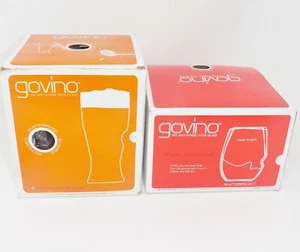 GoVino Go Anywhere 16 oz Shatterproof Flexible Wine Glasses Set 4 & 4 Beer Glass - Picture 1 of 3
