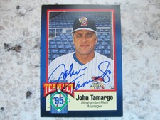 Mets John Tamargo Signed Autographed 1995 Minor League Binghamton Mets Nr.Mint