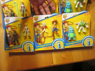 LOTE IMAGINEXT DISNEY PIXAR TOY STORY 4 FORKY WOODY BUZZ LIGHTYEAR + SET COMPLETO Foto 1 de 4