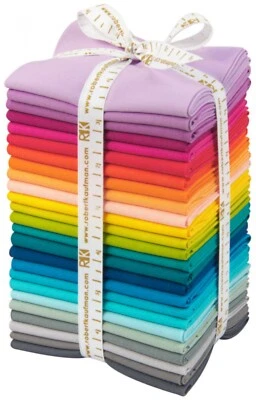 ROBERT KAUFMAN FQ-796-25 - Fat Quarter Bundle - Elizabeth Hartmen - Kona Cotton Solids 25pcs