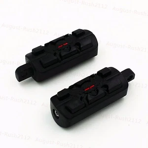 Blk Male Mount Style Skull Foot Pegs Footpeg Support For Harley Cruiser Custom - Picture 1 of 5