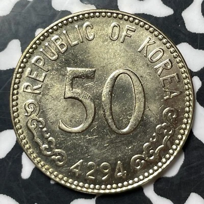 KE 4294 (1961) Korea 50 Hwan (49 Available) (1 Coin Only) High Grade! Beautiful! - Image 1 of 3