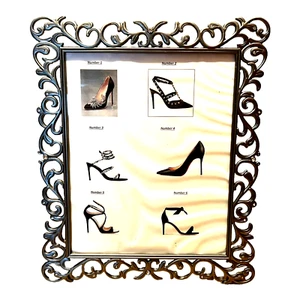 Silver Tone Open Scrollwork 8x10" Picture Frame Wall Hanging Or Stand Classic - Picture 1 of 6