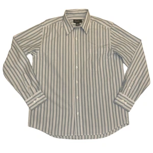 Eddie Bauer Classic Fit Long Sleeve Button Down Striped Shirt Sz Medium - Picture 1 of 10