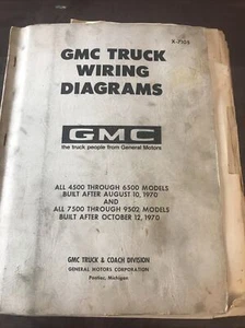 1970 GMC 4500 6500 7500 9502 Factory Shop Truck Wiring Diagrams SKU7 - Bild 1 von 2