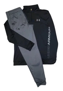 Under Armour Youth XL Gray/Black Athletic Pants & Full Zip Jacket Set - Picture 1 of 14