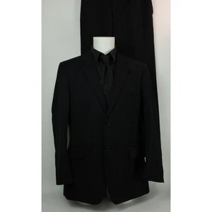 Mens Vintage Austin Reed Wool Suit 42 R W36 L32 Navy Blue Pinstripe Article - Picture 1 of 20