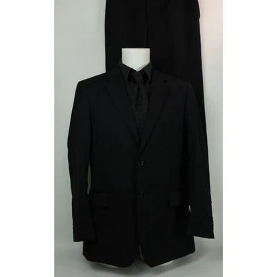 Mens Vintage Austin Reed Wool Suit 42 R W36 L32 Navy Blue Pinstripe Article - Image 1 of 4