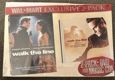 Wal Mart Exclusive 2-Pack: Walk The Line DVD & Music CD New, Sealed - Image 1 of 4