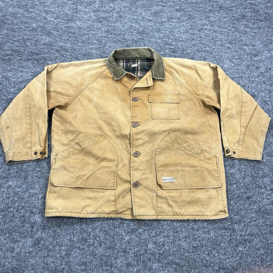 Винтажный Ruddy утка куртка мужская очень большой коричневый холст поле охоты пальто - Изображение 1 из 4