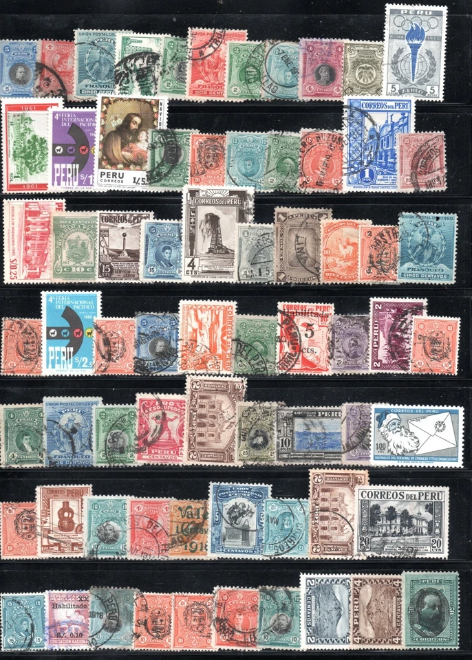 PERU, EXCELENTE LOTE DE SELLOS DE DIVERSAS SERIES   #NOV13-1 - Image 1 of 1