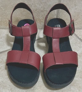 Munro 'MEL' rote bequeme Leder-Sandalen mit T-Riemen ~ Damengröße 9M ~ sehr guter Zustand - Bild 1 von 13