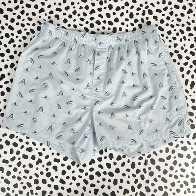 Boxers J.CREW FACTORY Cloud Bistro tejido tiburón azul para hombre GRANDES BV599 Foto 1 de 4