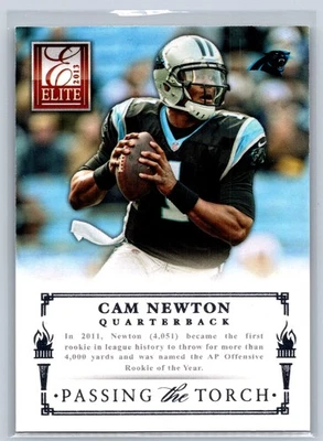 Panini Elite #4 2013 Andrew Luck/cámara Newton pasando la antorcha plateada Foto 1 de 2