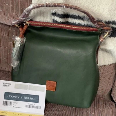 Precioso bolso hobo florentino con correa torcida Dooney & Bourke - en verde (grande) Foto 1 de 4