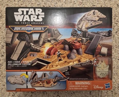 Micro Machines Star Wars The Force Awakens Millennium Falcon Playset Hasbro *NEW - Image 1 of 4