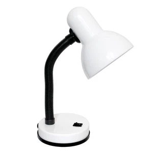Simple Designs Basic Metal Desk Lamp with Flexible Hose Neck White (1180912ALL) - Picture 1 of 9