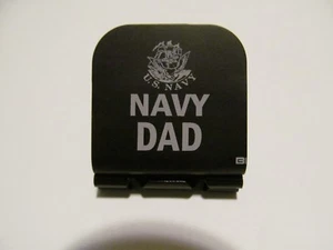 Navy Dad Laser Etched Aluminum Hat Clip Brim-it - Picture 1 of 9