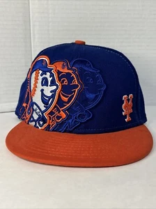 NY Mets Kids Fitted Hat Size 6 5/8 59Fifty New Era Mr. Met Mascot / Blue Orange - Picture 1 of 13