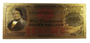 1878 $1000 SILVER CERTIFICATE Reproduction Old Currency SALE PRICED! - Picture 1 of 2