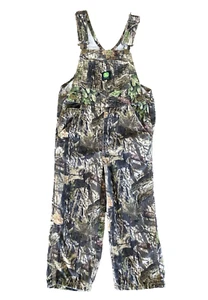 John Deere Mossy Oak Camo Bib Overalls Adjustable Youth Size 5 - Picture 1 of 11
