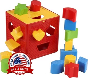 Juguete Clasificador De Formas Para Niños, Agarre Fácil Para Bebés Con Mochila. - Picture 1 of 8