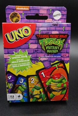 UNO Mattel / Teenage Mutant Ninja Turtles "Mutant Mayhem" Edition Card Game- New - Image 1 of 4