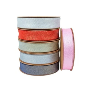 20 Meters of Metallic Sparkle Lurex Bias Binding Tape~25mm Wide~Various Colours - Picture 1 of 14