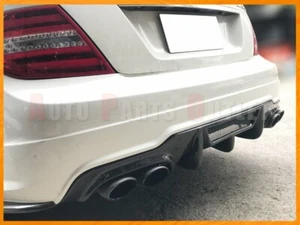 V Style Carbon Fiber Rear Diffuser 12-14 M-BENZ W204 C250 C300 C350 C63 2Dr/4Dr - Picture 1 of 3