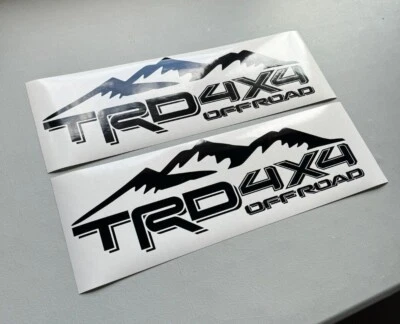 TRD 4x4 Mountain Offroad JUEGO DE 2 calcomanías adhesivas Toyota Tacoma Tundra Foto 1 de 4