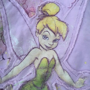 Tinker Bell Hoodie Damen Large rosa weiß Fleece Sweatshirt Disney Ladies - Bild 1 von 9