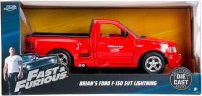 H2 Jada Toys Fast & Furious Brian Ford F 150 SVT Lightning Red - Image 1 of 4