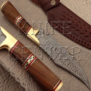 SET BESTEHEND AUS 5 SELTENEN CUSTOM DAMAST JAGDMESSERN | BOWIEMESSER | NATURHOLZGRIFF - Bild 1 von 11