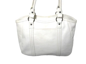 Nordstrom borsa a tracolla in vera pelle bianca sporca spaziosa doppia cinturino - Foto 1 di 8