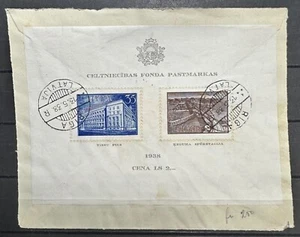 Latvia, Latvija, Sc B96; Mi Block 1   used 13.05.38. - Picture 1 of 2