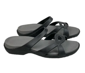 CROCS Meleen Twist Women's Size 11 Black Slip On Comfort Open Toe Sandals - Picture 1 of 10