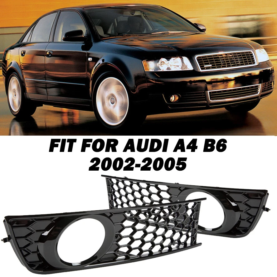 Cubierta de rejilla de luz antiniebla de nido de abeja para parachoques delantero para Audi A4 B6 02-05 DP7FOK Foto 1 de 4