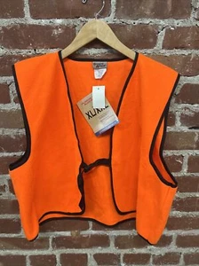 Vintage Sports Afield Orange Safety Vest Lightweight Poly Made in USA Hunting - Picture 1 of 3