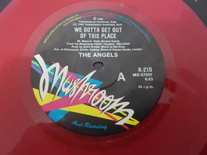 The Angels "We Gotta Get Outta This Place" 1987 Oz 7" 45rpm Rare Red Wax - Picture 1 of 3